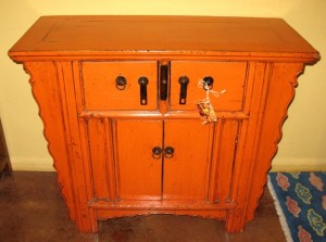 Orange Antique Cabinet Orange Chinese Antique Cabinet