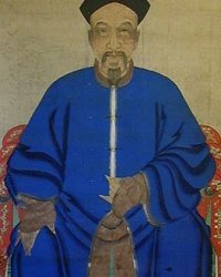 Antique Chinese Portrait of Wealthy Merchant